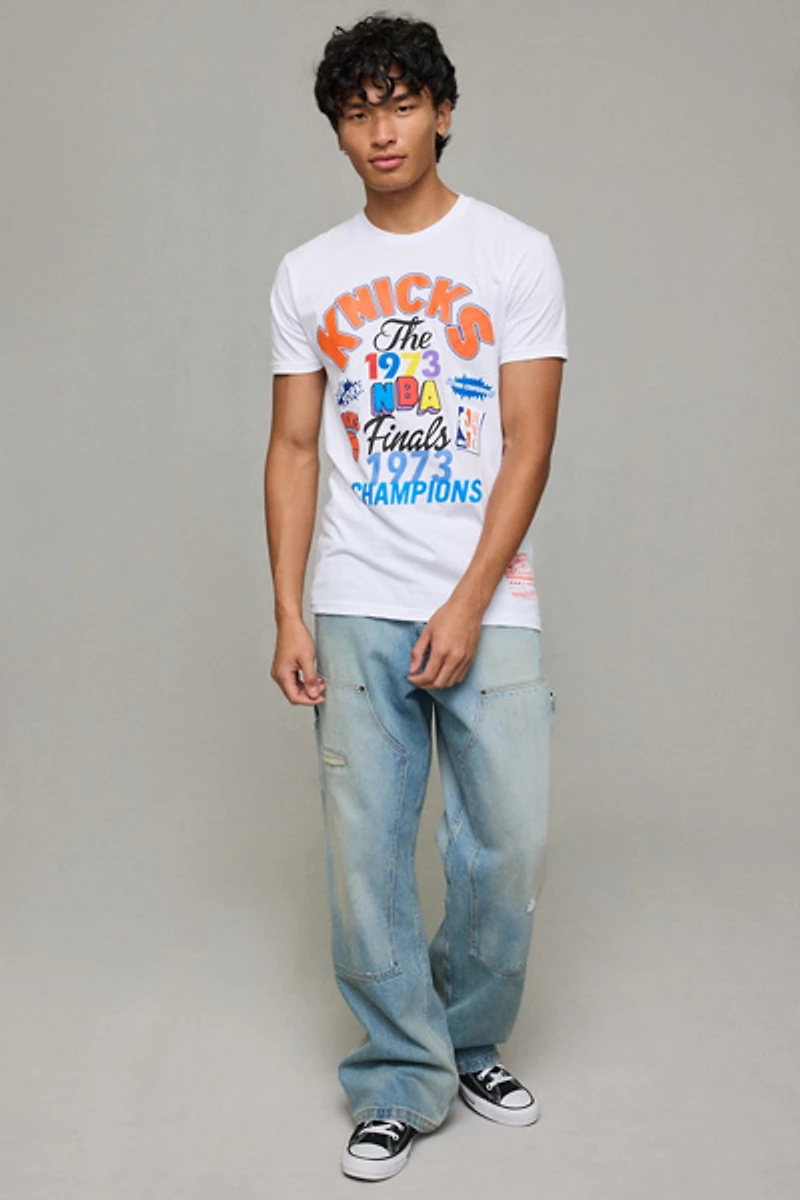 Mitchell & Ness NBA New York Knicks 1973 Finals Champions Fest Graphic Tee