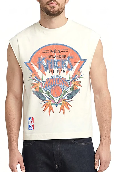 Pro Standard NBA New York Knicks Paradise Graphic Cutoff Muscle Tee