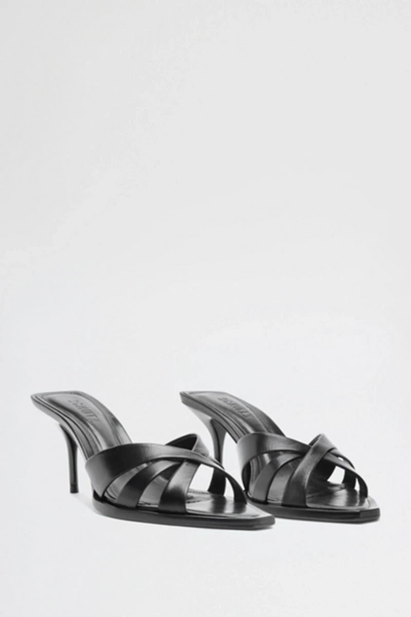 Schutz Keefa Leaf Mule Heeled Sandals