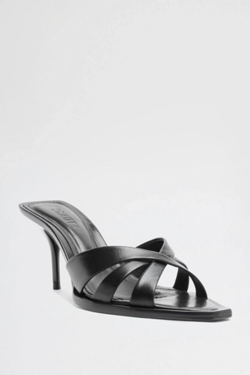 Schutz Keefa Leaf Mule Heeled Sandals