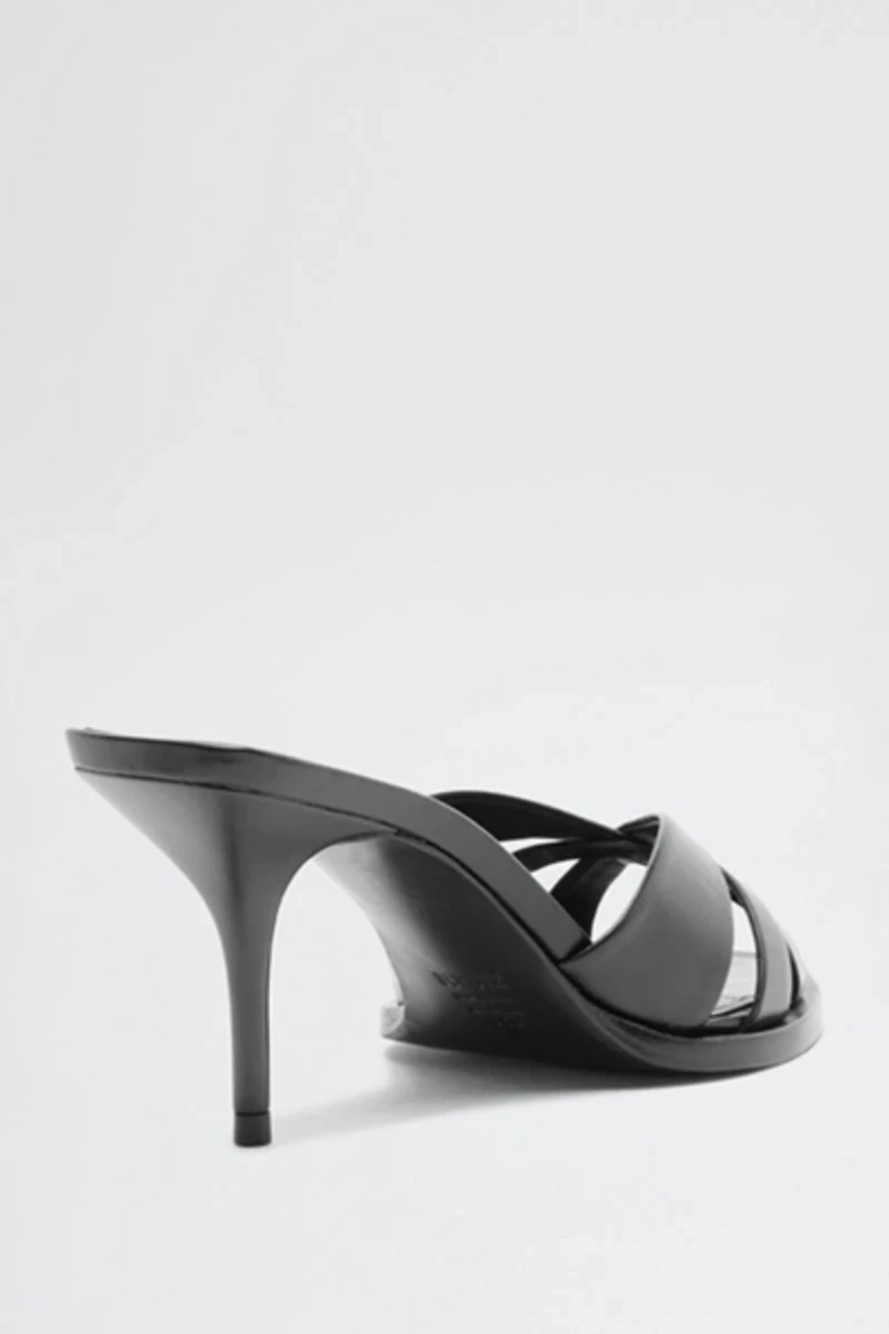 Schutz Keefa Leaf Mule Heeled Sandals