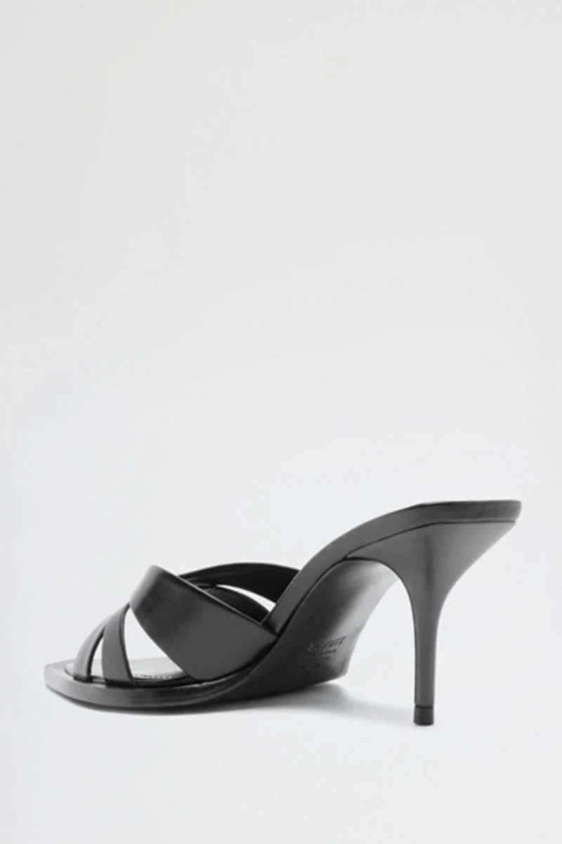 Schutz Keefa Leaf Mule Heeled Sandals