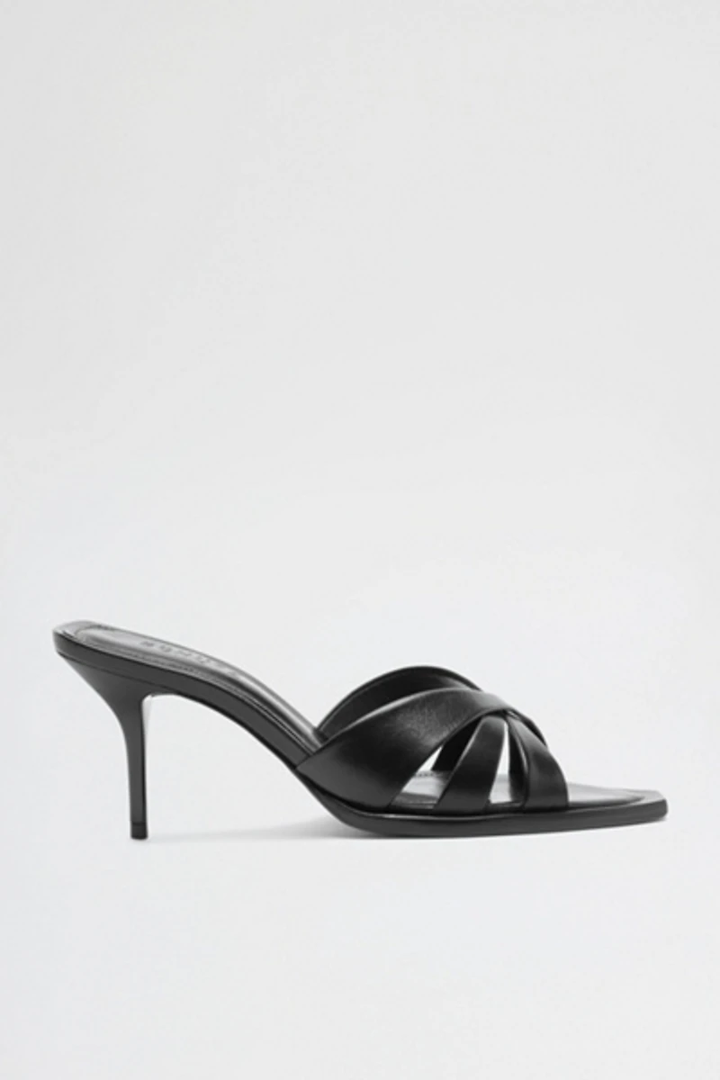 Schutz Keefa Leaf Mule Heeled Sandals
