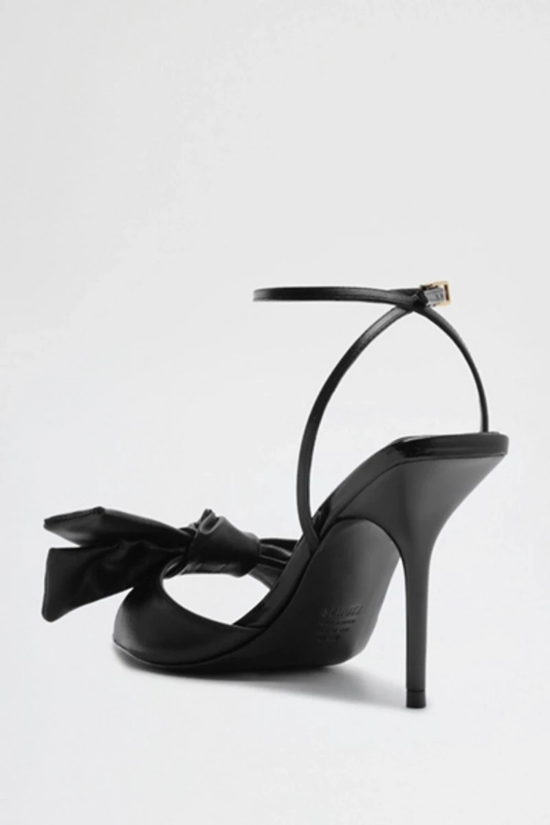Schutz Elodie Buckle Strap Bow Heeled Sandals