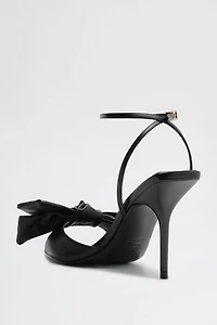 Schutz Elodie Buckle Strap Bow Heeled Sandals