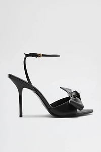 Schutz Elodie Buckle Strap Bow Heeled Sandals