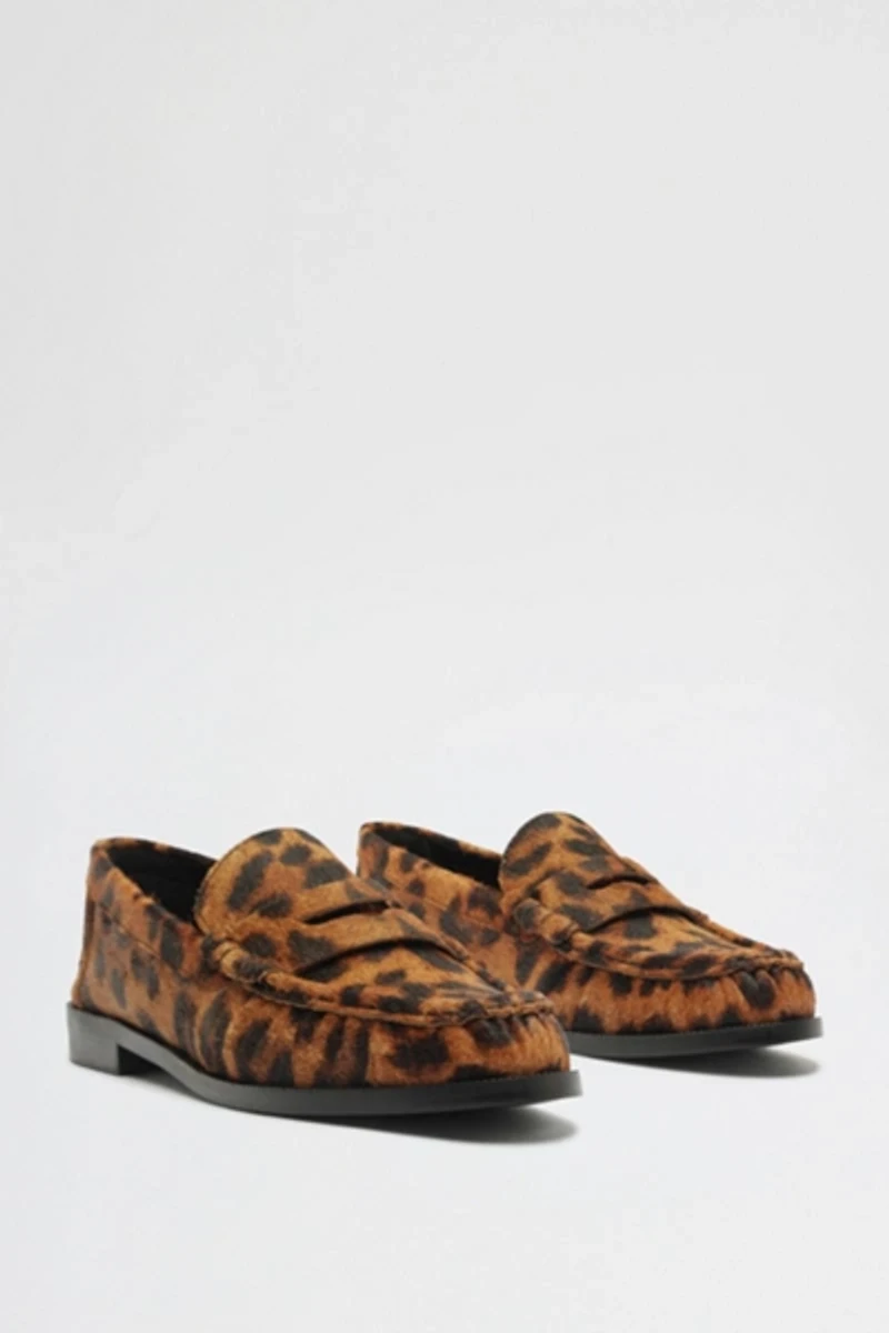 Schutz Tyche Animal Print Loafers