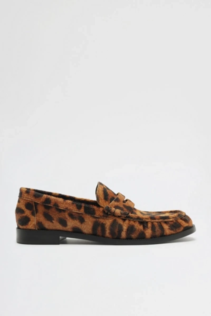 Schutz Tyche Animal Print Loafers