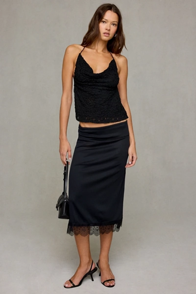 Kimchi Blue Yvette Open-Back Cowl Neck Halter Top
