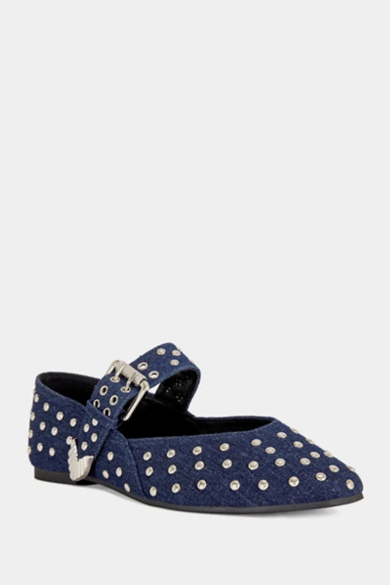 Azalea Wang Kennith Studded Ballet Flat