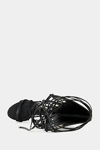 Azalea Wang Agathon Stiletto Gladiator Sandal Boot