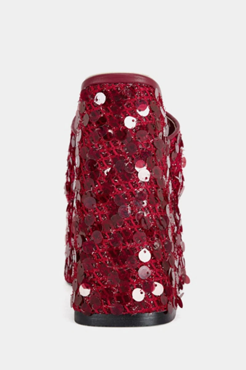 Azalea Wang Betsey Platform Sequin Wedge Sandal