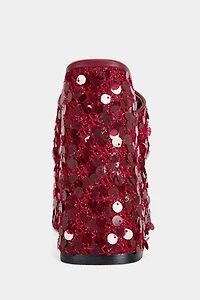 Azalea Wang Betsey Platform Sequin Wedge Sandal