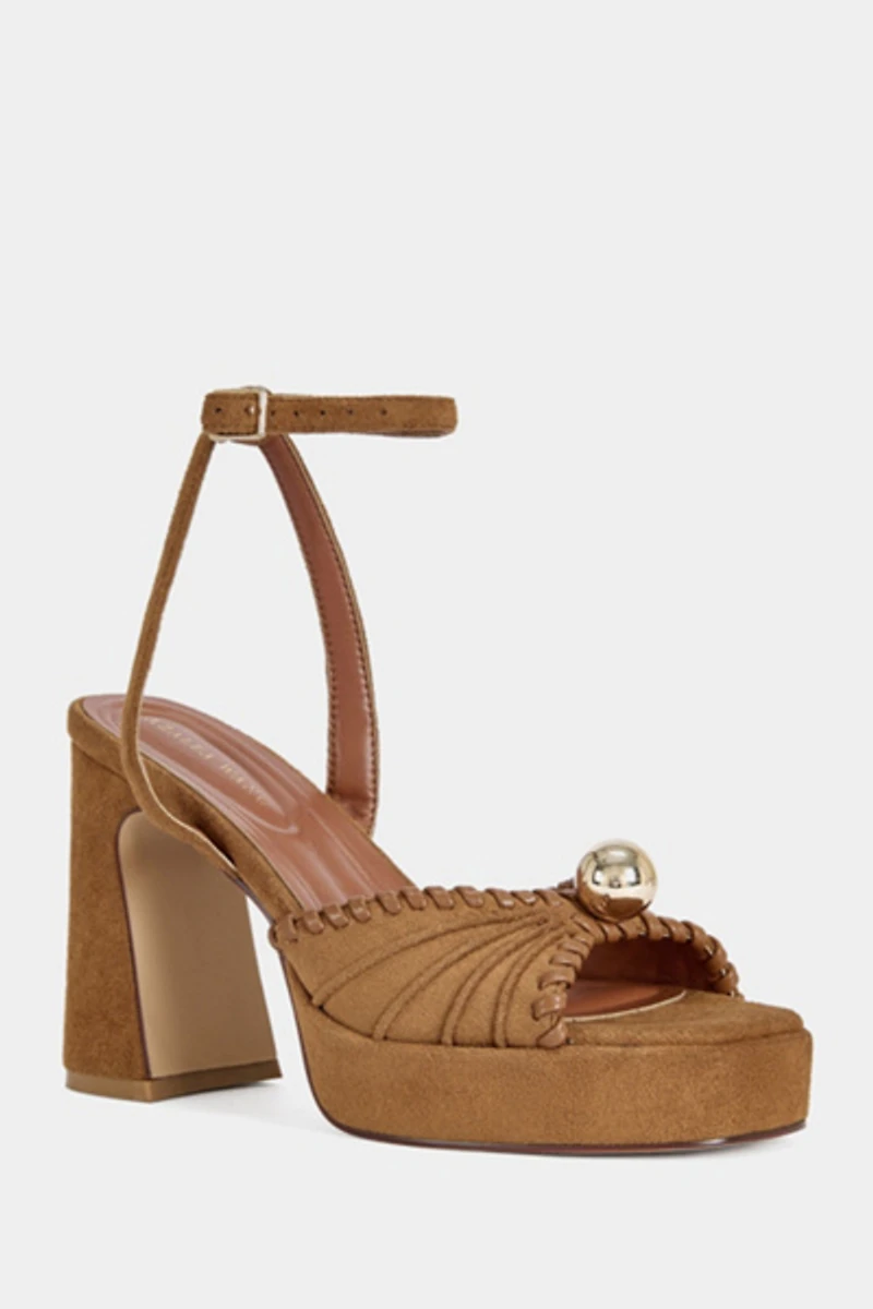 Azalea Wang Cael Block Suede Platform Heel