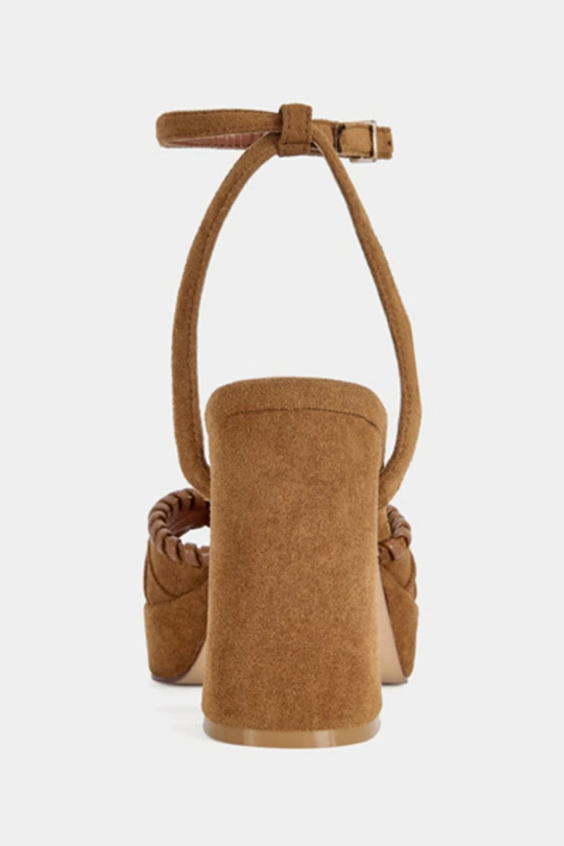Azalea Wang Cael Block Suede Platform Heel