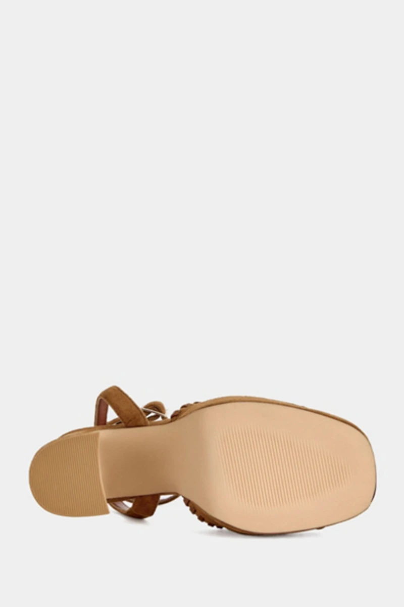 Azalea Wang Cael Block Suede Platform Heel