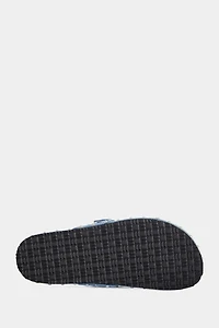 Azalea Wang Daisychain Studded Denim Thong Sandal