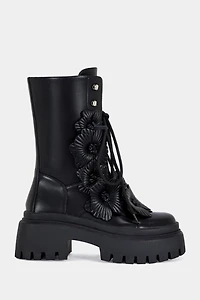 Azalea Wang Devoir 3D Flower Combat Bootie