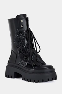 Azalea Wang Devoir 3D Flower Combat Bootie