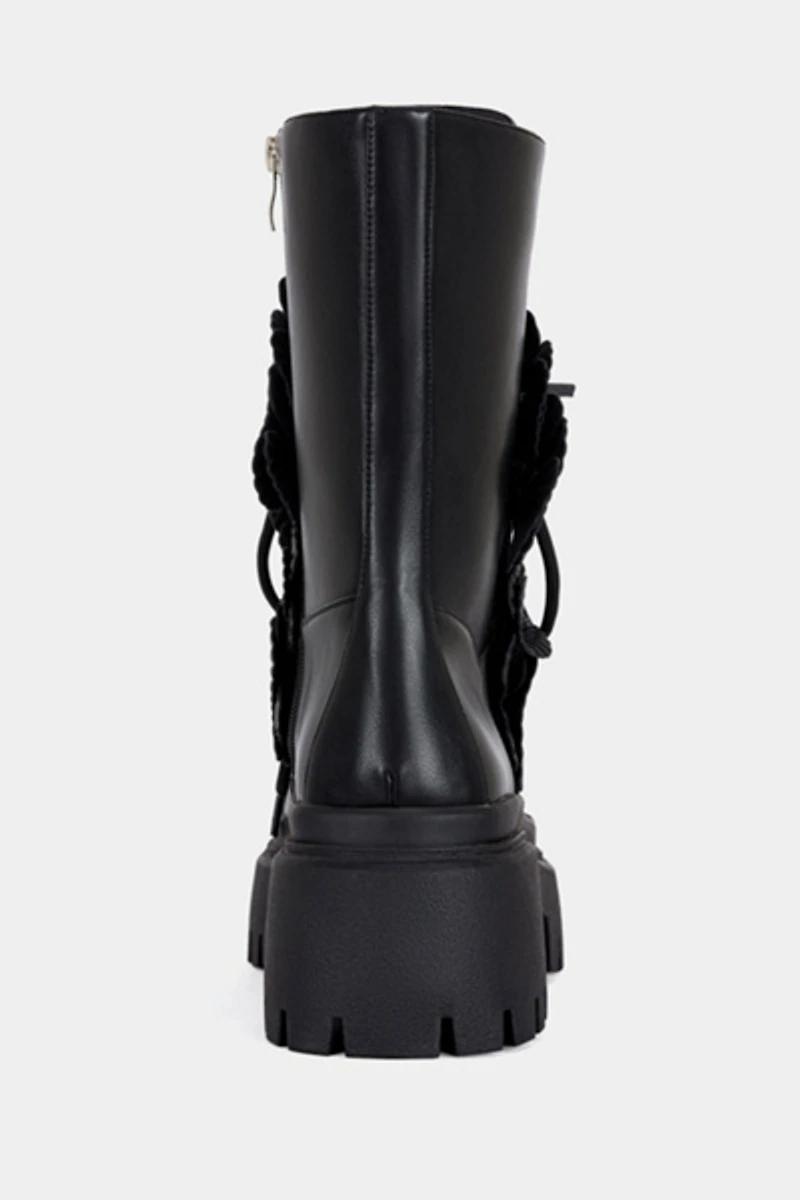 Azalea Wang Devoir 3D Flower Combat Bootie