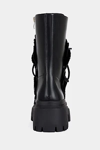 Azalea Wang Devoir 3D Flower Combat Bootie