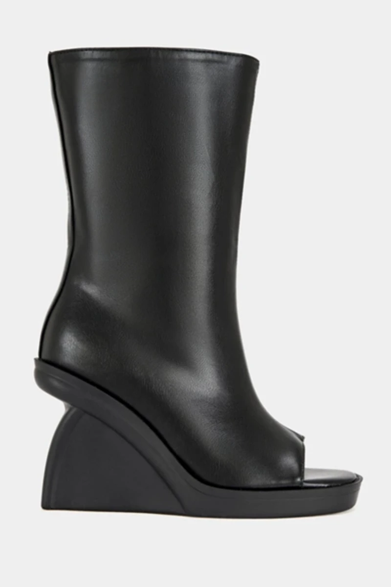 Azalea Wang Nolia Wedge Peep-Toe Bootie