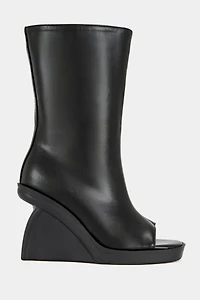 Azalea Wang Nolia Wedge Peep-Toe Bootie