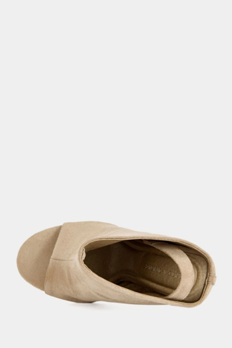 Azalea Wang Novis Wedge Peep-Toe Bootie