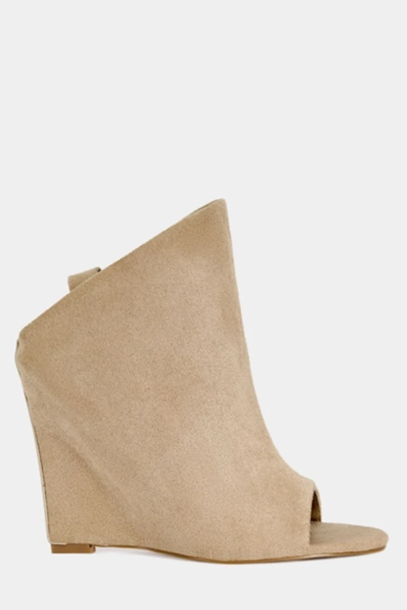 Azalea Wang Novis Wedge Peep-Toe Bootie