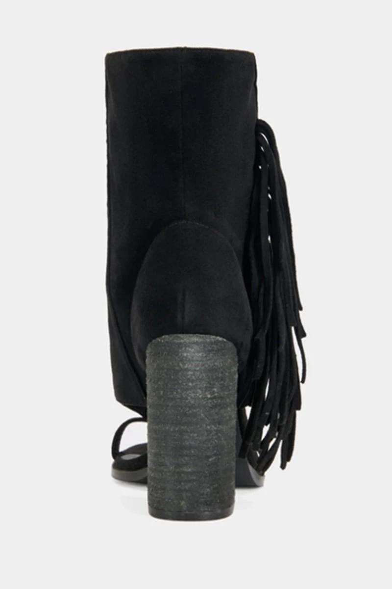 Azalea Wang Paco Fringe Peep-Toe Bootie