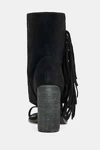 Azalea Wang Paco Fringe Peep-Toe Bootie