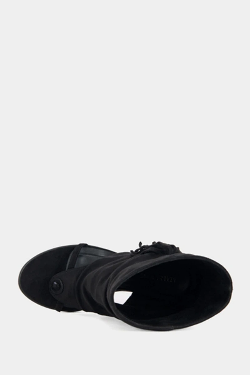 Azalea Wang Paco Fringe Peep-Toe Bootie