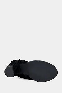 Azalea Wang Paco Fringe Peep-Toe Bootie