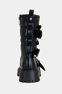 Azalea Wang Spridy Buckled Combat Bootie