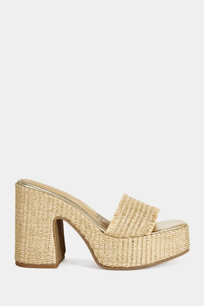 Azalea Wang Aniket Wicker Platform Sandal