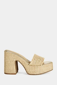 Azalea Wang Aniket Wicker Platform Sandal