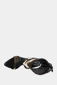 Azalea Wang Boudier Calf Hair Stiletto Bootie Heel