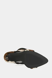 Azalea Wang Boudier Calf Hair Stiletto Bootie Heel