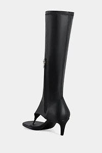Azalea Wang Cecile Stiletto Sandal Boot Heel