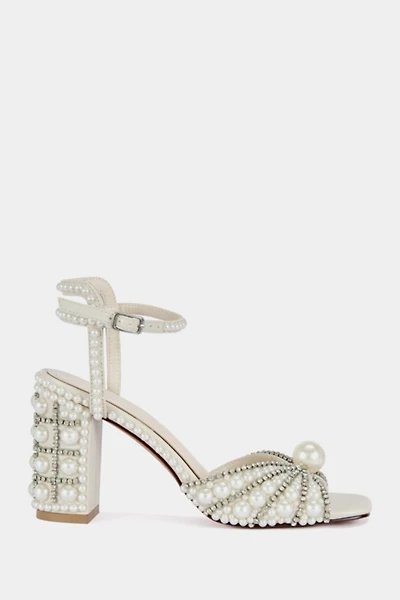 Azalea Wang Esteva Pearl Block Heel Sandal