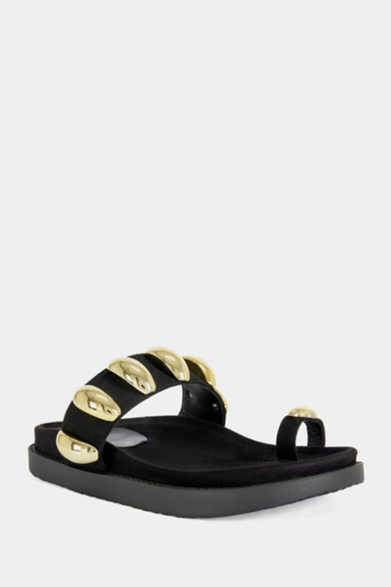 Azalea Wang Impisi Studded Toe Ring Sandal