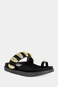 Azalea Wang Impisi Studded Toe Ring Sandal