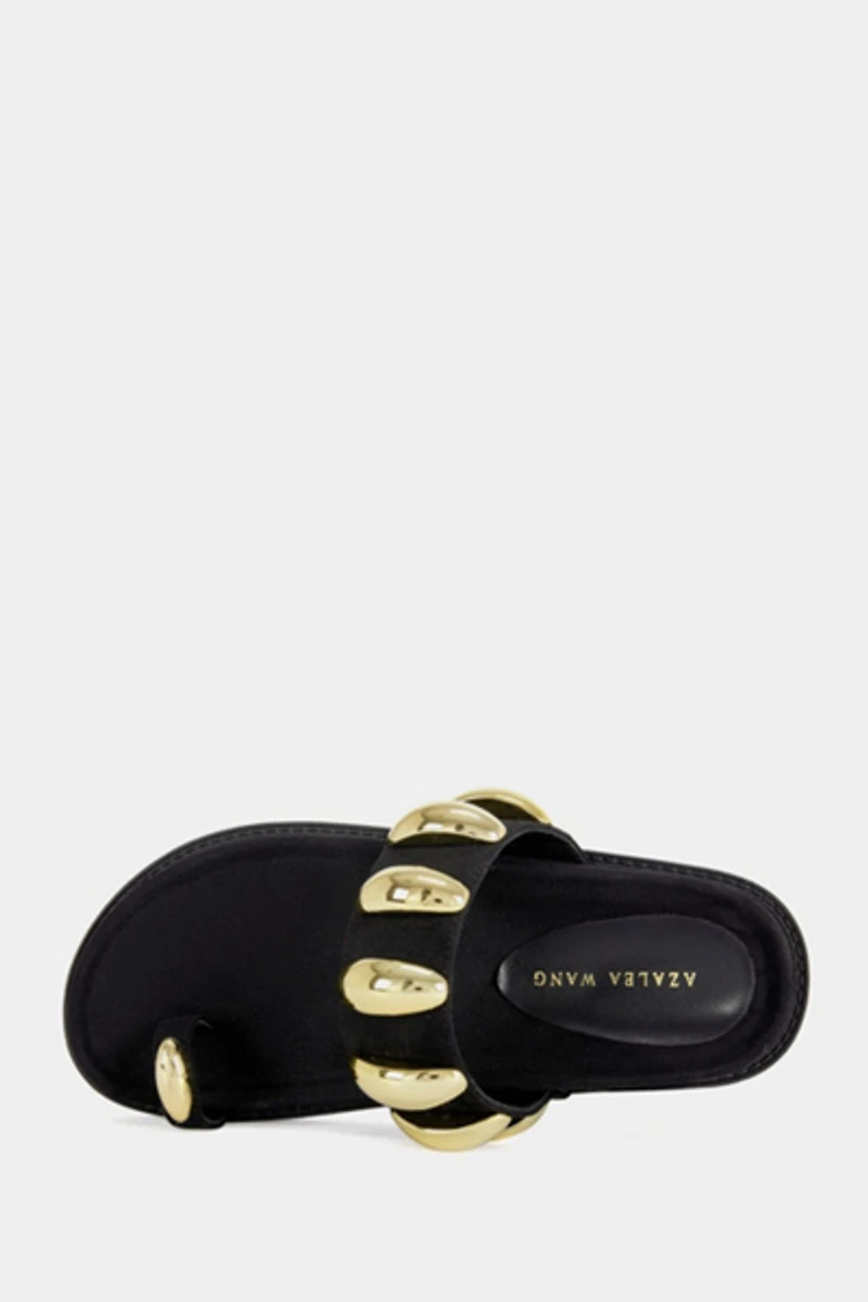Azalea Wang Impisi Studded Toe Ring Sandal