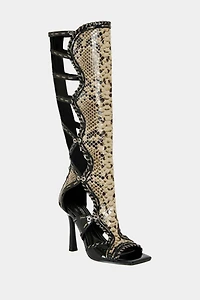 Azalea Wang Indranihigh Gladiator Stiletto Sandal Boot