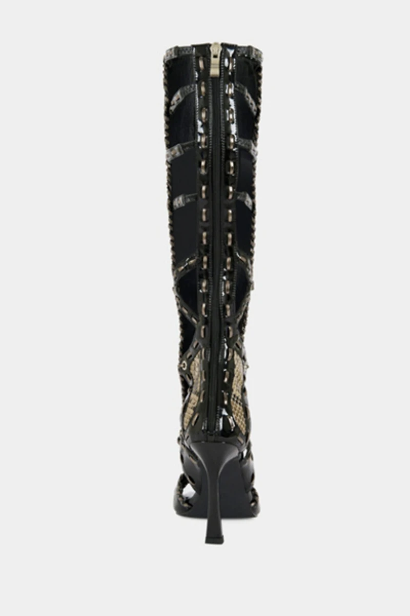 Azalea Wang Indranihigh Gladiator Stiletto Sandal Boot