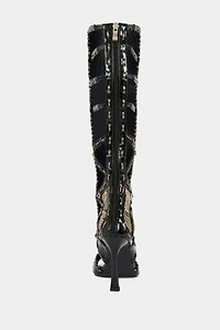 Azalea Wang Indranihigh Gladiator Stiletto Sandal Boot