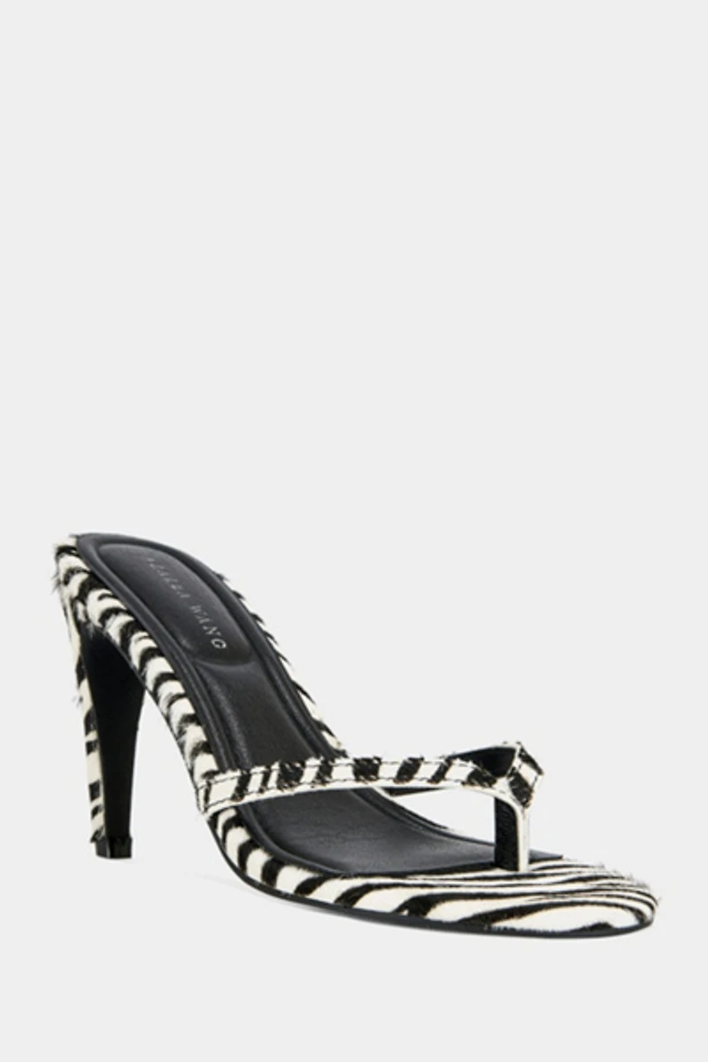 Azalea Wang Lewis Zebra Calf Hair Stiletto Heel