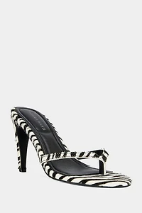 Azalea Wang Lewis Zebra Calf Hair Stiletto Heel