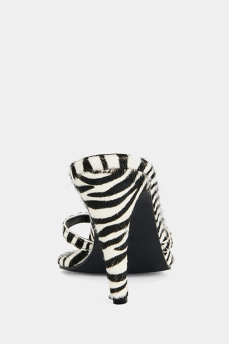 Azalea Wang Lewis Zebra Calf Hair Stiletto Heel