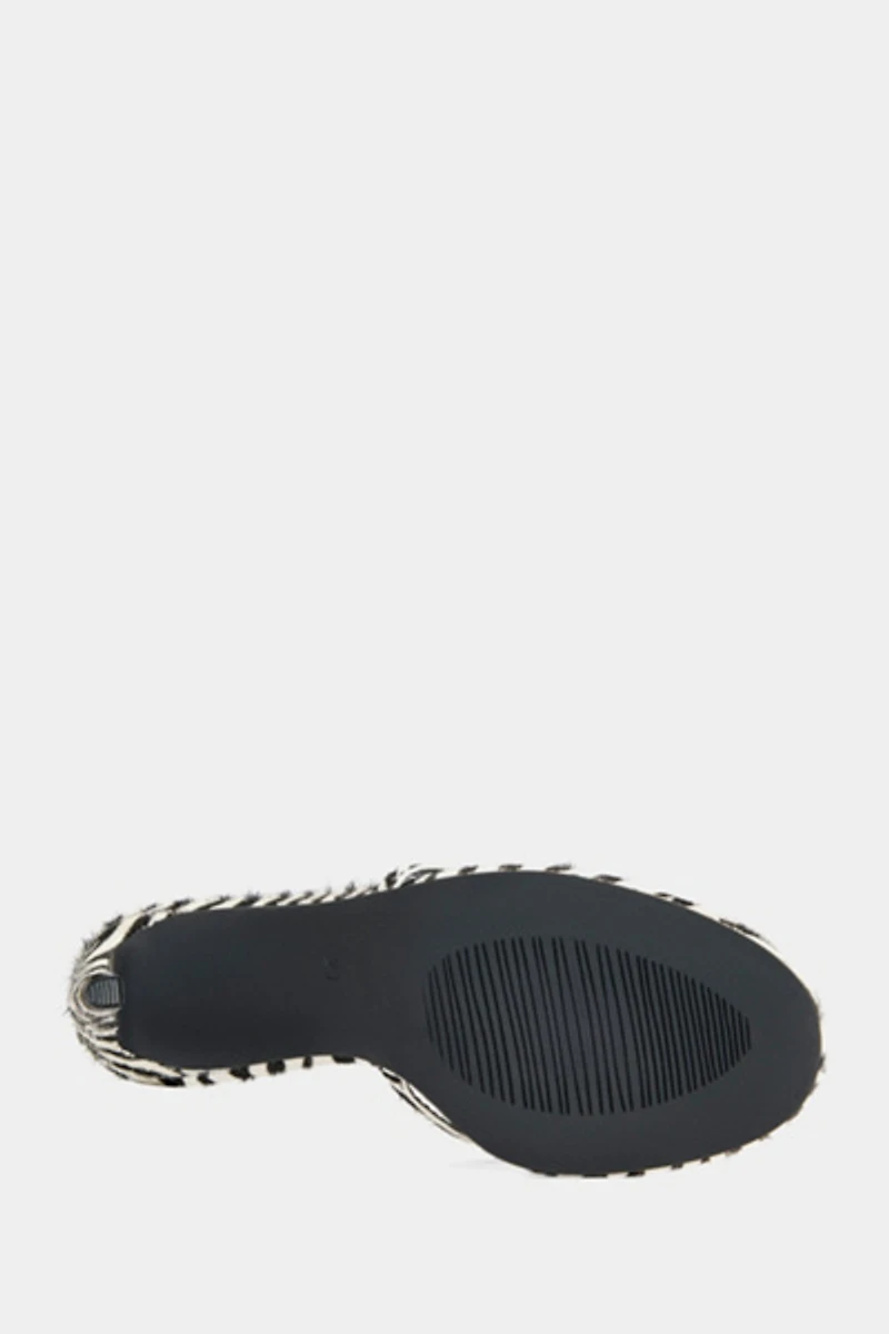 Azalea Wang Lewis Zebra Calf Hair Stiletto Heel